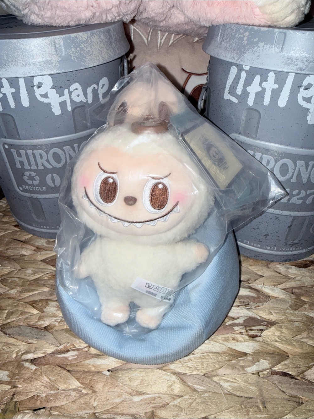 POP MART POP LAND Exclusive White Labubu Plush Pendant | Authentic